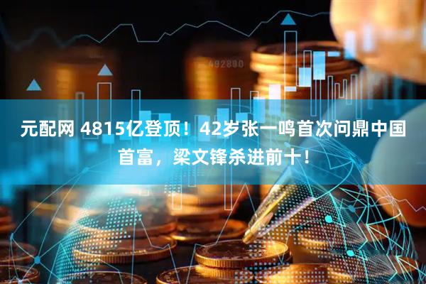 元配网 4815亿登顶！42岁张一鸣首次问鼎中国首富，梁文锋杀进前十！