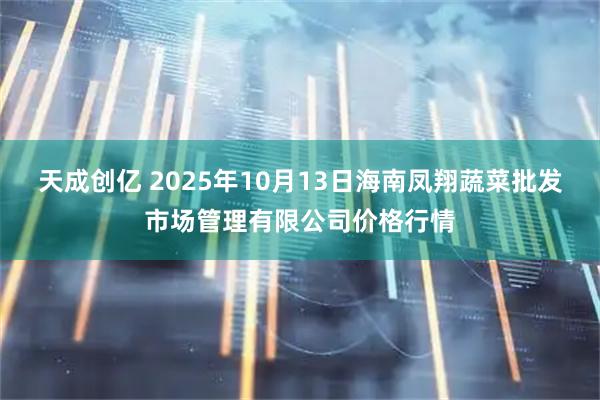 天成创亿 2025年10月13日海南凤翔蔬菜批发市场管理有限公司价格行情